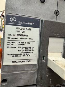 GE 400amp 480v 3 pole