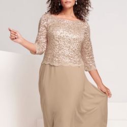 3/4 Sleeve Long Dress. Size 28