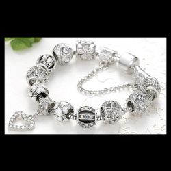 Swarovski Sparkle Charm Bracelet With Safety Clasp