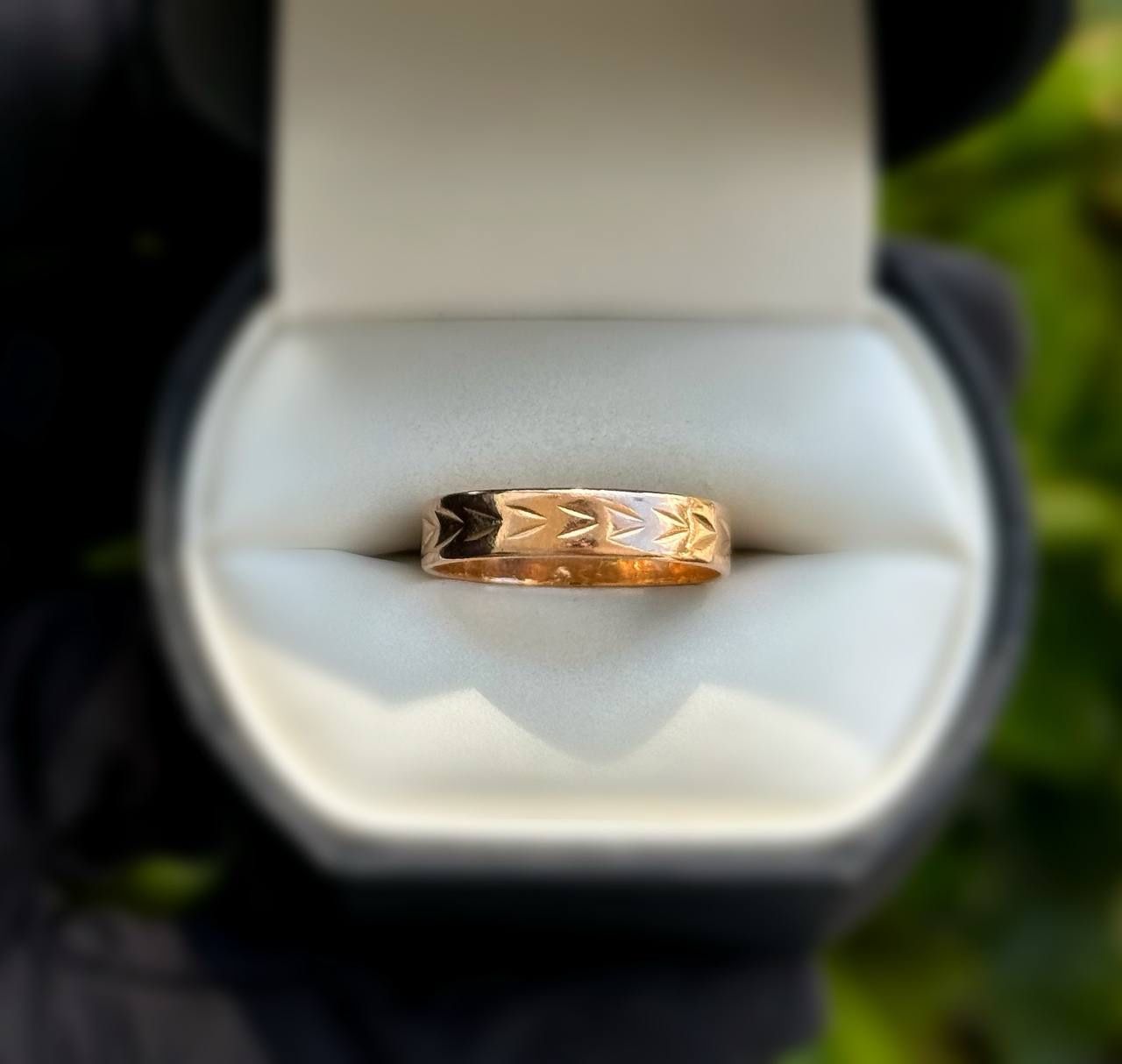 Jewelry 18k solid rose gold flower   ring size 8.25