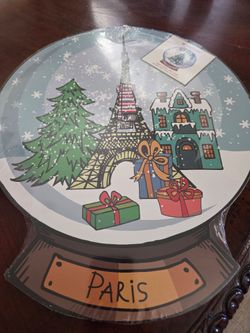 Paris Snow Globe Christmas Placemats