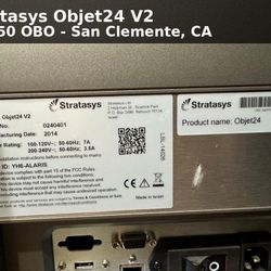 Stratasys Objet24 3D Printer - Pro Grade Polyjet