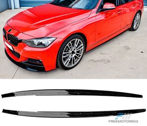 12-18 BMW 3 Series F30 MP Style Side Skirts Gloss Black