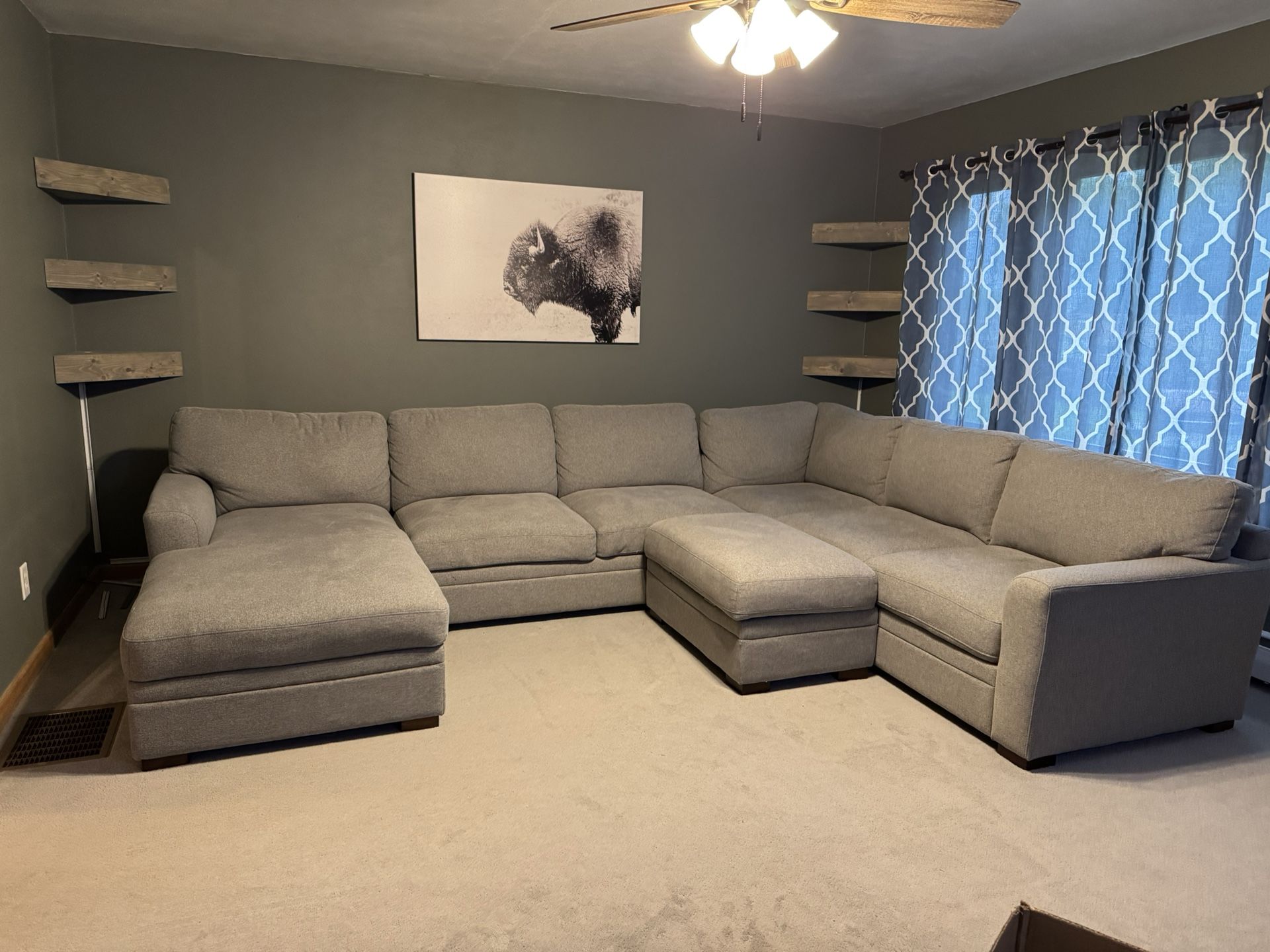 Gray sectional couch