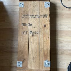 Rustic Wooden Ammunition Box