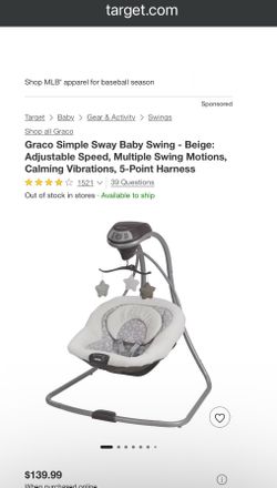 Graco Simple Sway Baby Swing