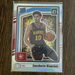 Zaccharie Risacher Donruss Optic Rated Rookie Silver Holo Prizm 
