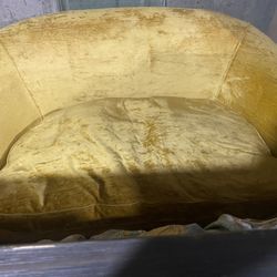 Gold  Crushed Velvet Love Seat