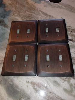 Oil Rubbed Bronze Metal Light Switch Covers