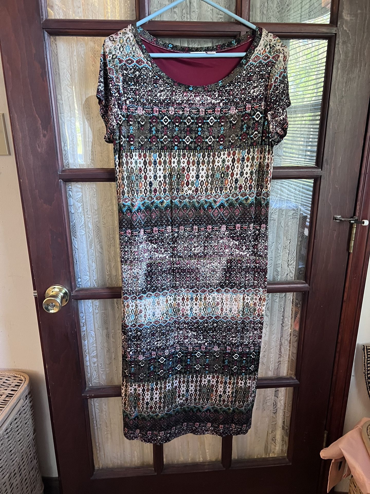 Multi Color 34 Length Dress