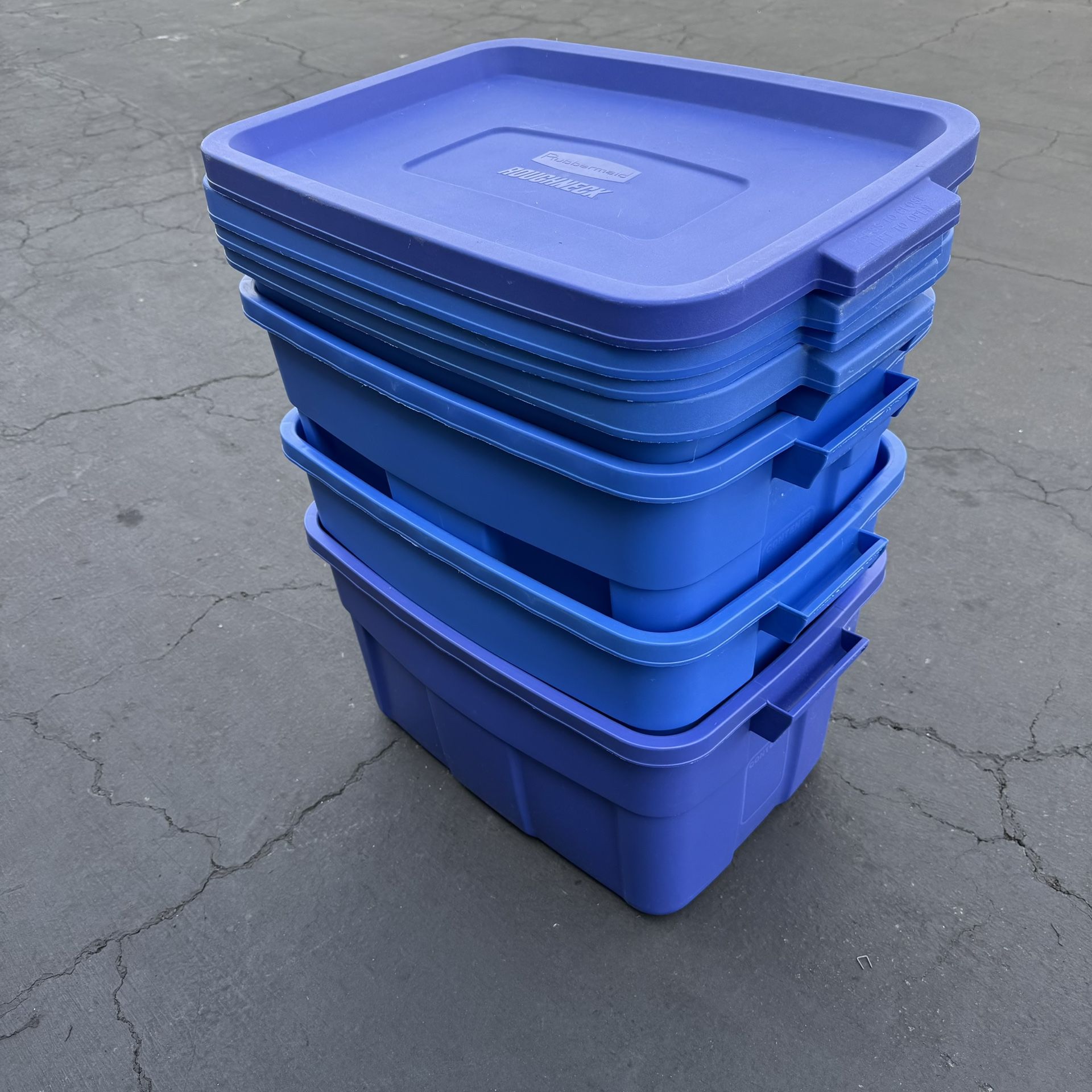 Set of 4 Stackable Storage Container 14 Gal