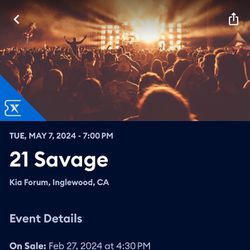 21 Savage Ticket 