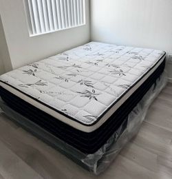 Full mattress pillowtop mattress full size double 12" FREE BOXSPRING