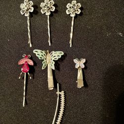 7 Different Style Silver Hair Pins Very Unique 