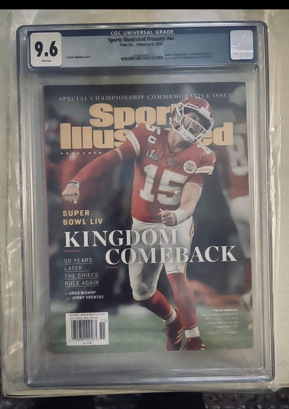 9.6 Graded Patrick Mahomes Sports Illustrated Magazine