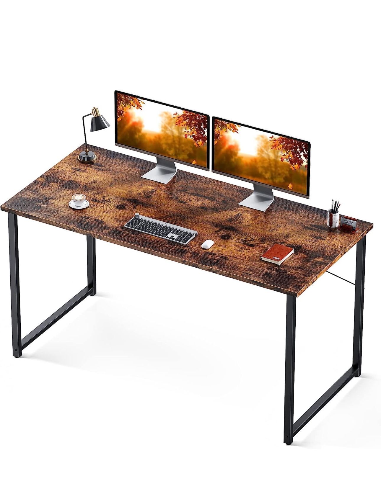 Coleshome 55 Inch Computer Desk, Modern Simple Style Desk for Home