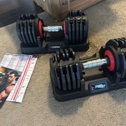 Adjustable dumbbells (gym and fitness) weights for lifting