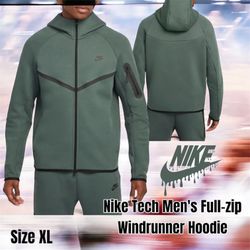 Nike Tech Fleece Men's Full-zip Windrunner Hoodie Mens XL (Green) Style : Hv0949 