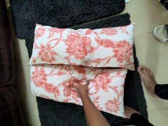 Floral Print Cushion Cover with Insert