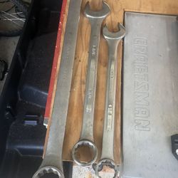 Large combination wrench / wrenches 2”, 1-11/16 and 1-7/16 open x box