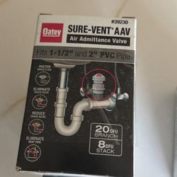Oatey Sure-Vent 1-1/2 in. PVC Air Admittance Valve with 20 DFU Branch and 8 DFU Stack