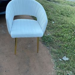 Cream Velvet Home Office Chair