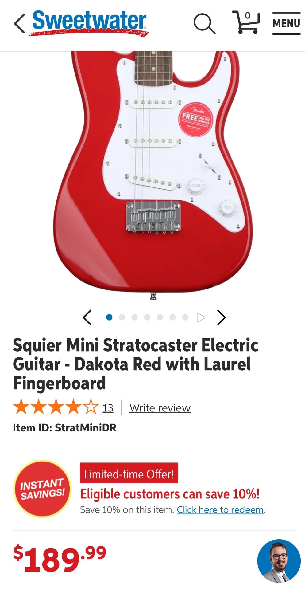Squier Mini electric guitar