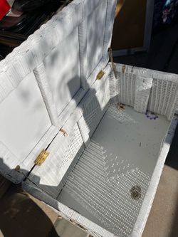 Wicker box storage