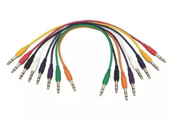 On-Stage PC18-17TRS-S Straight TRS Patch Cables - 8 Pack