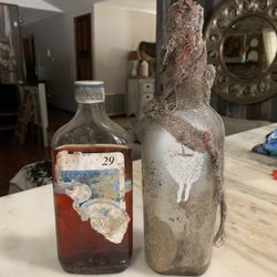 Halloween decor potion bottles
