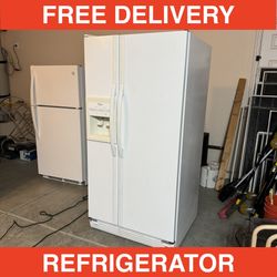 FREE DELIVERY- Whirlpool Double Door White Fridge Refrigerator Freezer 🛑 PLEASE READ FULL DESCRIPTION BEFORE MESSAGING 🛑