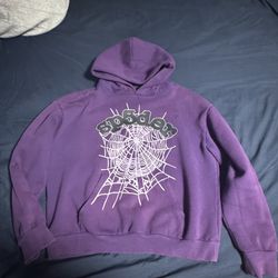 grape/purple sp5der hoodie size XL fits L/M