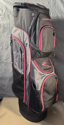 Cobra 14-Way Golf Cart Stand Carry Bag With Rain-hood Black/Pink 