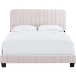 New King Size Platform Bed Frame With Headboard 