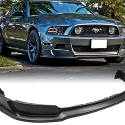 Fits 13-14 Ford Mustang GT Coupe R Style Front Bumper Lip Spoiler Unpainted PU