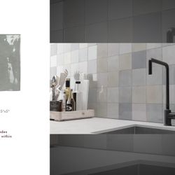 WOW Mestizaje Grey Glossy 5x5 Tile, 100 SF $679 (400 SF Available)