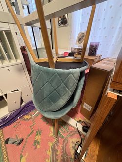 Two green chairs