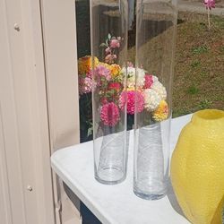 New 25in Tall Clear Cylinders 21 Each Have 8