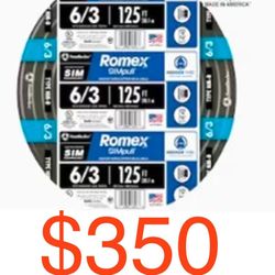 6/3 ROMEX 125ft 