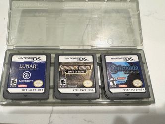 Nintendo DS 3 Game Lot – Castlevania, Advance Wars, Lunar – Untested