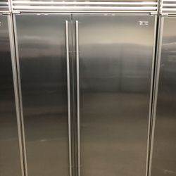 Sub Zero 48” Stainless Steel Built In Side By Side Refrigerator 
