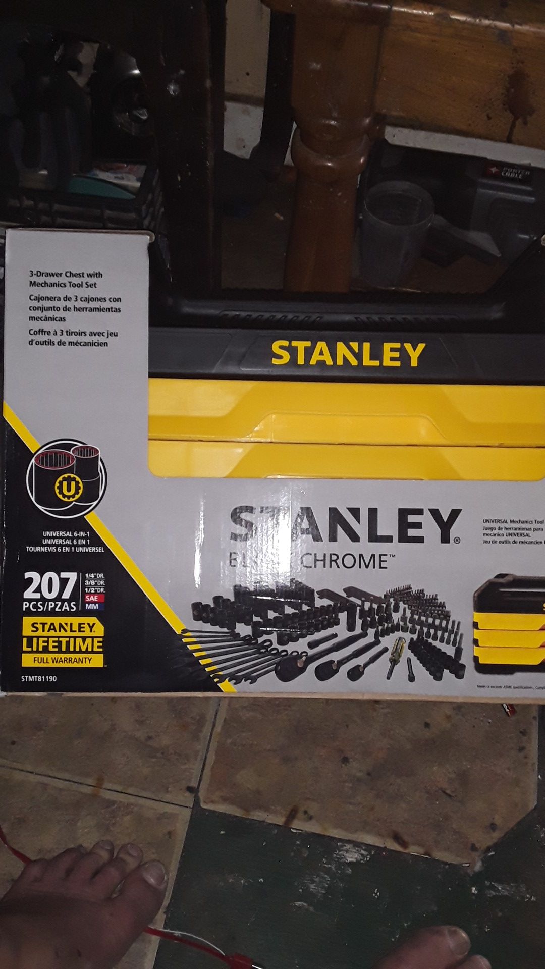 Stanley 207pcs black chrome