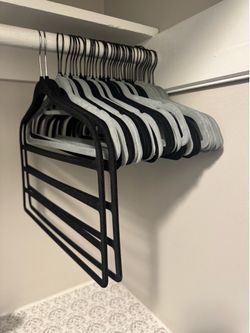 Free clothes hangers grey black