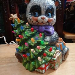 Vintage Christmas Panda 