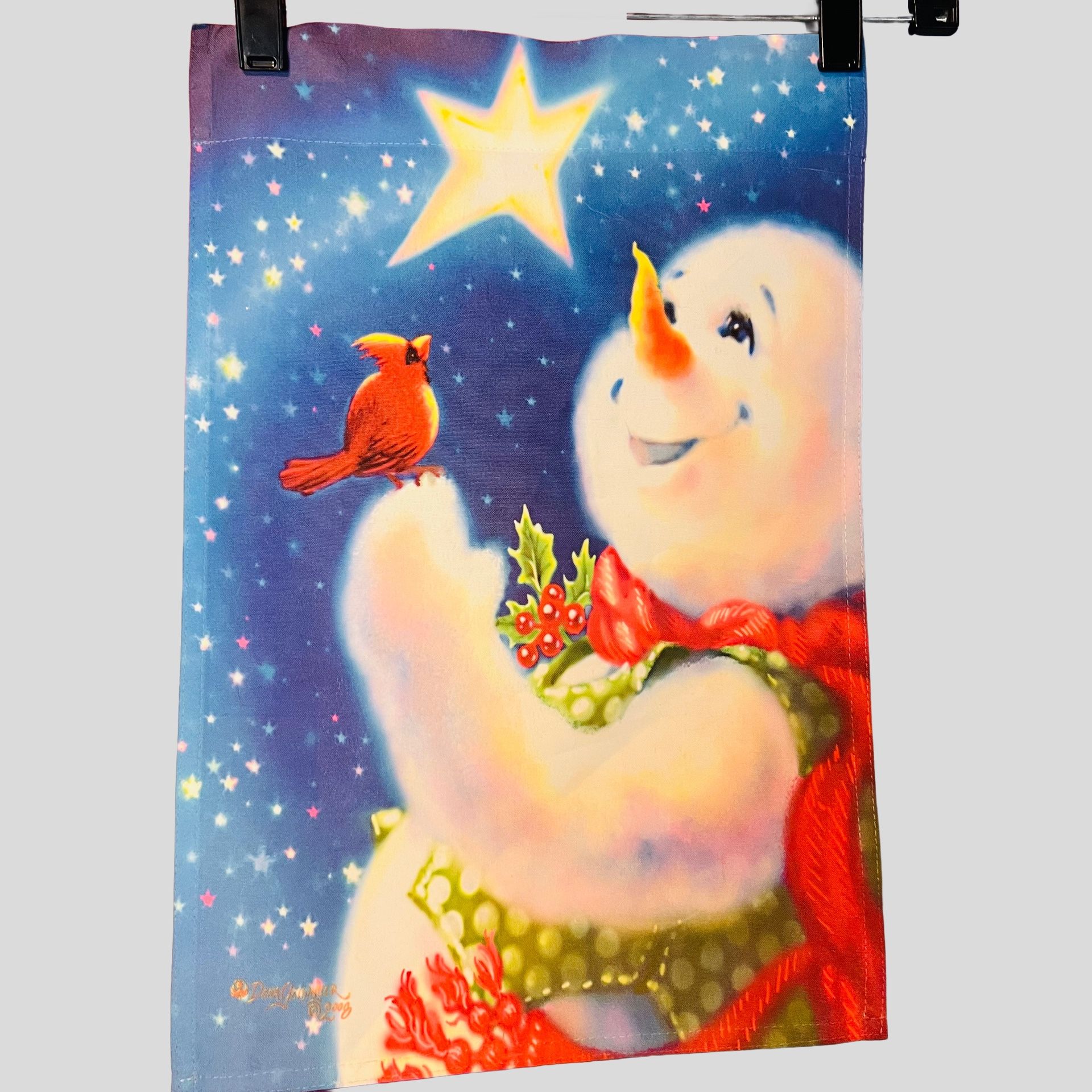 Christmas Holiday Outdoor Snowman Flag 17”X12”