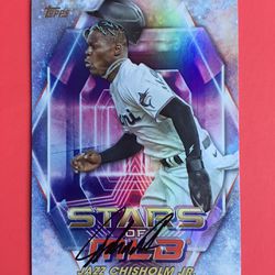 Autograph Card Signed By Marlins Star Jazz Chisholms Jr.