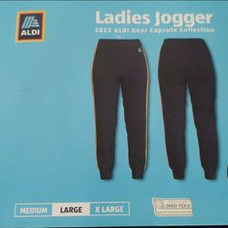 NEW Aldi Retro Gear Collection 2023 Ladies Joggers Size L Navy