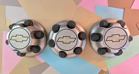 Set of Three Chevrolet Bowtie Wheel Center Caps