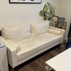 White Leather Couch