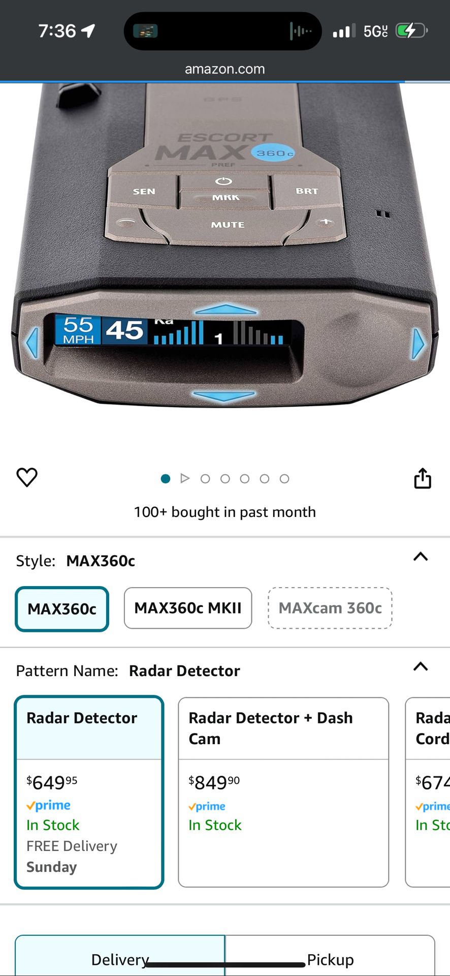 ESCORT MAX 360 C RADAR DETECTOR $490 OBO